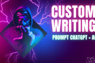 create custom writing prompts for ai models like chatgpt