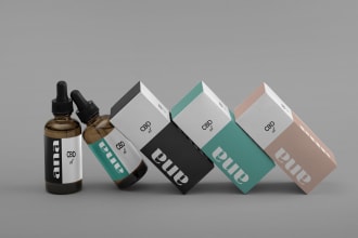 packaging design cbd label and box in 24hrs