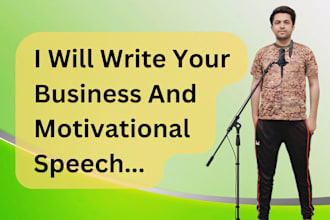 write business, motivational, and presentation speeches