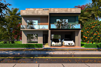 do interior and exterior design duplex residential bedroom livingroom kitchen