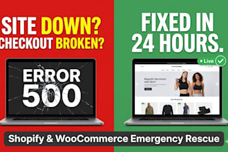 urgently fix shopify or woocommerce errors, bugs, and checkout issues