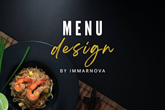 design your restaurant menu, multilingual and ready to print