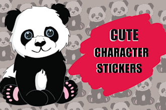 design cute doodle illustration stickers