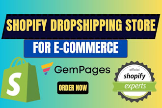 build a shopify dropshipping online store, for your business