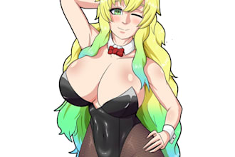 draw a pinup art of your anime waifu or any female character