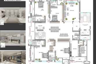 design room layout, and space planning with maximum utilization