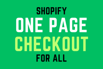 do one page checkout in shopify store