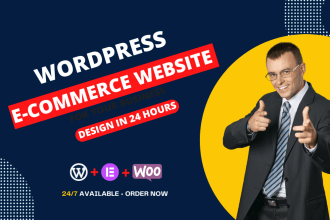 build wordpress ecommerce website using woocommerce, online store in 24 hours
