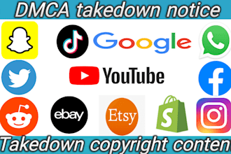 remove copyright infringing content from reddit, twitter, fb, youtube under dmca