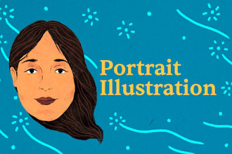 draw colorful illustration portrait