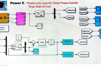 do phase lock loop for three phase inverter in matlab simulink