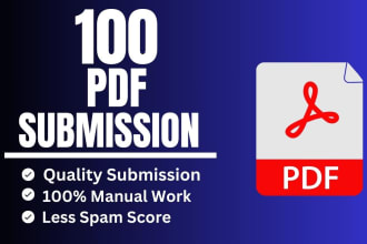 submit 100 high quality pdf submission manual backlinks