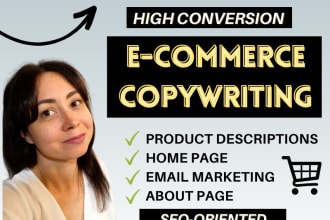 be your copywriter for ecommerce SEO product description email marketing