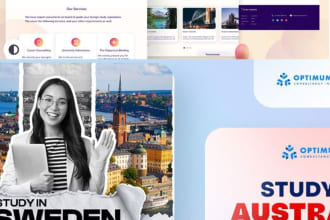 write content for your website or develop a website for study abroad SEO website