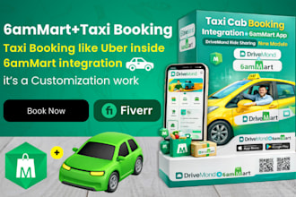 add taxi booking drivemond in 6ammart code, cab script integration customization