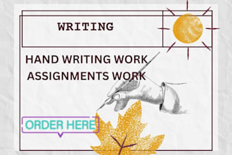 be your handwriting and assignment jobs for you