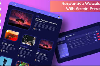 build a website with cms admin panel and add enquiry form