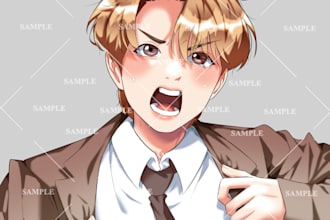 draw any anime, fanart, oc in webtoon comic styles