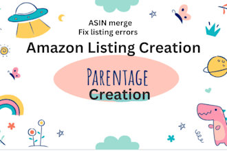 create fba product listing or amazon variation listing and fix listing error