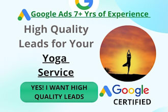 generate leads for yoga service using google ads
