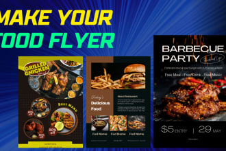 design food flyer poster restaurant flyers and menu in canva