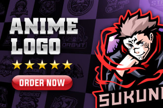 design an anime logo for youtube, twitch, twitter