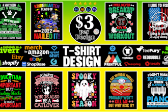 do custom bulk t shirt designs and trendy tshirt designs for pod business