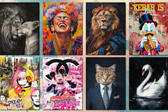 create unique wall art motivational, pop art, and minimal design