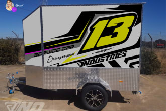 create a creative and cool vehicle vinyl car wrap design
