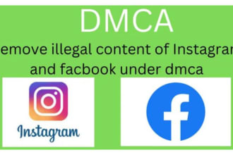 report the copyright infringement to facebook and instagram under dmca