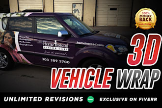 do car wrap design, vehicle wrap design, van wrap design