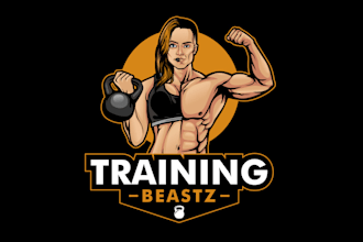 create physical fitness, bodybuilding, gym, yoga logo