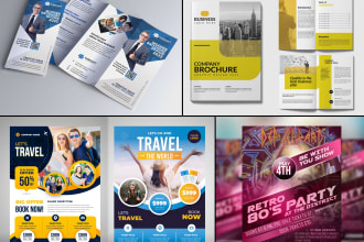 design unique brochure, flyer and poster for your business