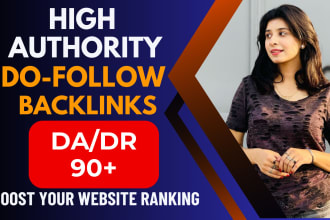 build high authority dr 90 dofollow white hat manual quality seo backlinks