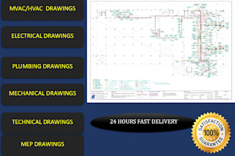 do mep drawing and single line diagram autocad ,revit