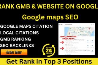 do 90,000 google maps citations for gmb ranking and local business seo