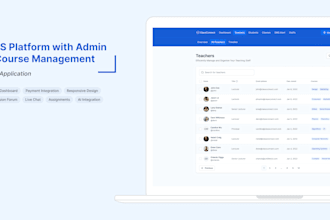 develop elearning platform, lms and course selling website