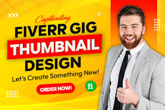 design creative fiverr gig thumbnail or fiverr gig image