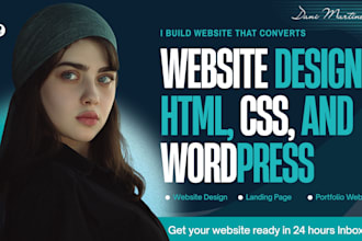 build responsive, static website or HTML,CSS landing page
