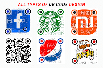design professional custom qr code, design with your logo