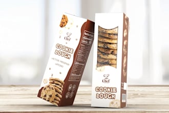 design premium product box packaging with dieline and 3dmockup