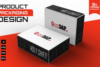 do modern product packaging design, box design, label design