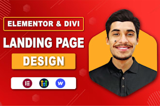 design wordpress landing page or one page website using elementor or divi