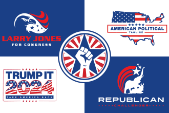 do modern political election campaign logo design