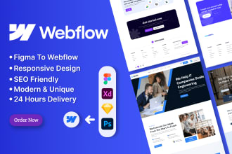 convert figma, xd, sketch to webflow live website