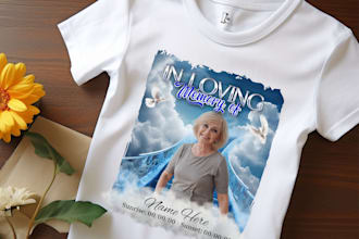 do memorial design with wonderful heaven background