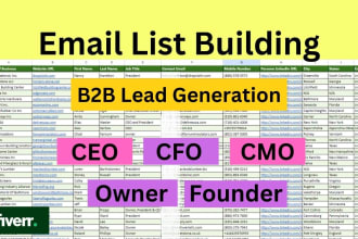 do b2b targeted email list building and data scraping
