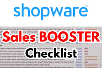 give you a checklist with 30 tactics to increase your shopware conversions