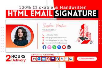 create html email signature clickable email signature html outlook signature