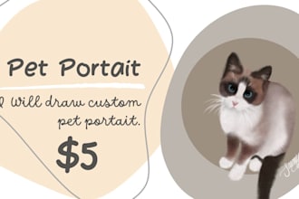 draw custom pet portait